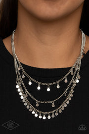 Paparazzi Accessories Always On CHIME Silver Necklace Set