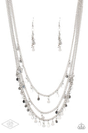 Paparazzi Accessories Always On CHIME Silver Necklace Set