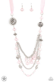 Paparazzi Accessories All The Trimmings - Pink Blockbuster Necklace Set