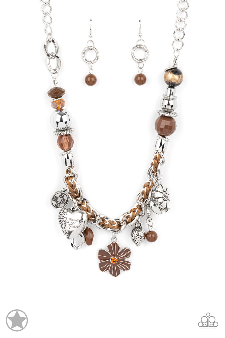 Paparazzi Accessories Charmed, I Am Sure - Brown Necklace