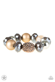 Paparazzi Accessories All Cozied Up Brown and Copper Bracelet