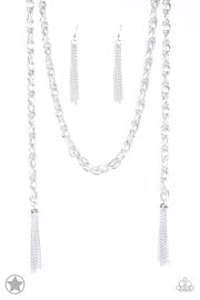 Paparazzi Accessories SCARFed for Attention Silver Necklace Set