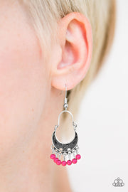 Paparazzi Accessories Hopelessly Houston Pink Earrings