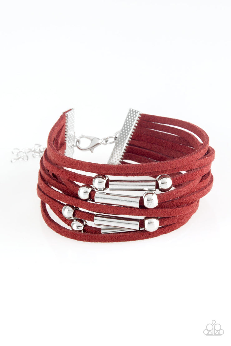Paparazzi Accessories Back To BACKPACKER - Red Bracelet