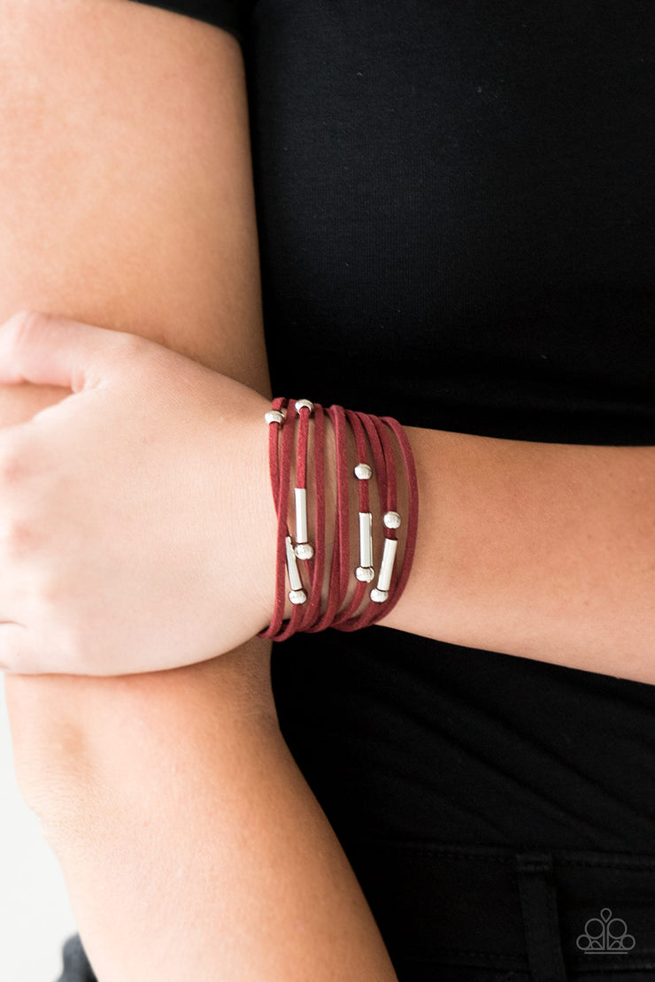 Paparazzi Accessories Back To BACKPACKER - Red Bracelet