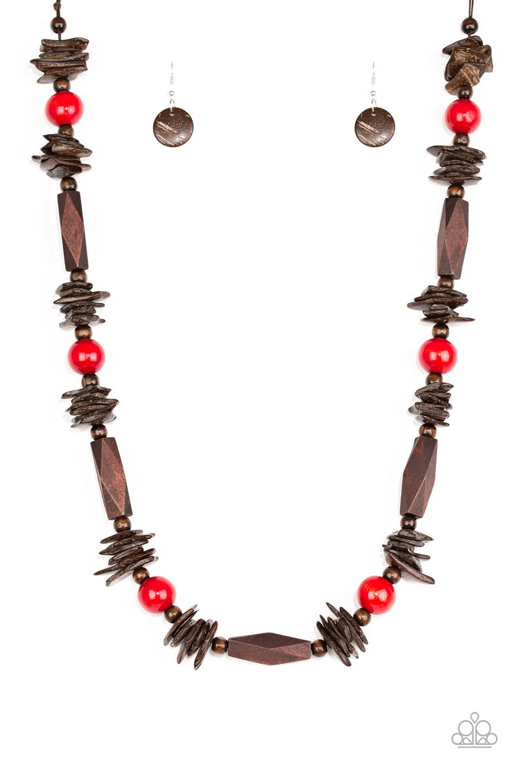 Paparazzi Accessories Cozumel Coast - Red Necklace Set