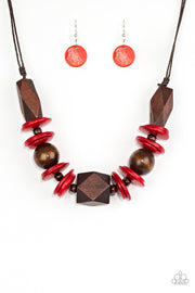 Paparazzi Accessories Pacific Paradise Red Necklace Set