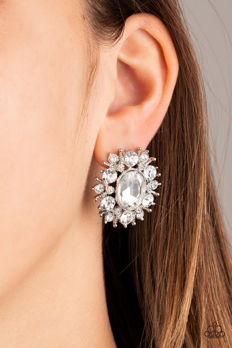 Paparazzi Accessories Serious Star Power - White Earrings