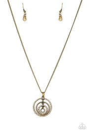 Paparazzi Accessories Upper East Side Brass Necklace Set