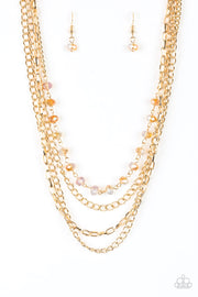 Paparazzi Accessories  Extravagant Elegance Gold Necklace Set