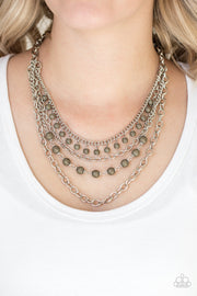 Paparazzi Accessories   Ground Forces - Green Necklace