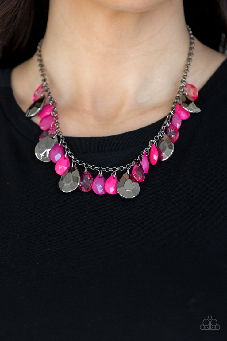 Paparazzi Accessories Hurricane Season - Pink Necklace Set