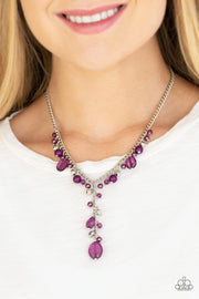Paparazzi Accessories Crystal Couture Purple Necklace Set