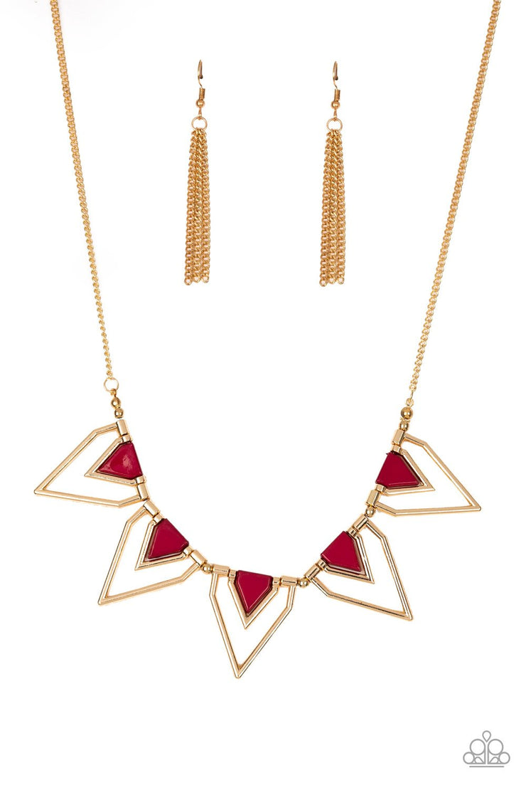 Paparazzi Accessories The Pack Leader Red Necklace Set