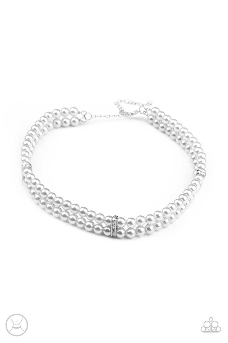 Paparazzi Accessories Put On Your Party Dress Silver Necklace Set