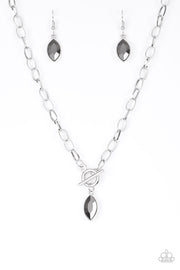 Paparazzi Accessories Club Sparkle Silver Necklace Set