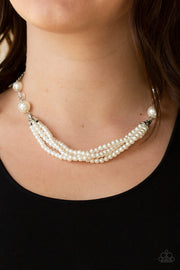 Paparazzi Accessories One-WOMAN Show White Necklace Set