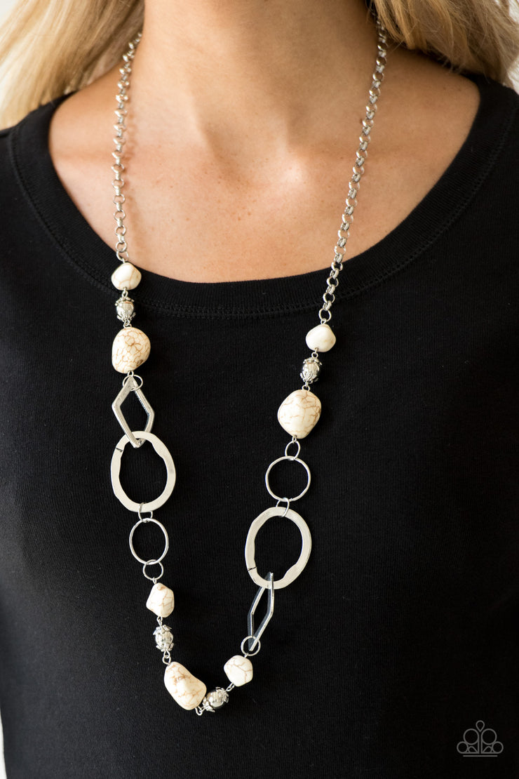 Paparazzi Accessories Thats TERRA-ific! - White Necklace Set