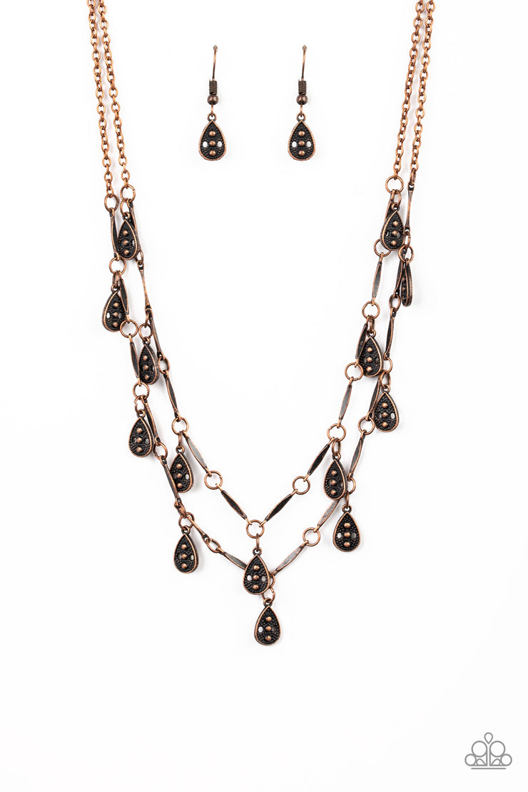 Paparazzi Accessories Galapagos Gypsy - Copper Necklace Set