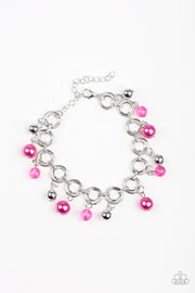 Paparazzi Accessories Fancy Fascination Pink Bracelet