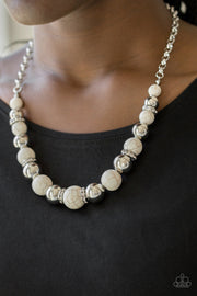 Paparazzi Accessories The Ruling Class - White Necklace