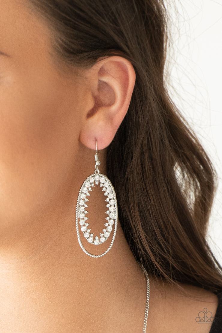 Paparazzi Accessories Marry Into Money - White Earrings
