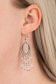 Paparazzi Accessories Not The Only Fish In The Sea - White Earrings
