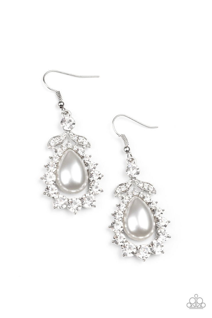 Paparazzi Accessories Award Winning Shimmer - White Earrings
