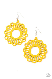 Paparazzi Accessories Dominican Daisy Yellow Earrings