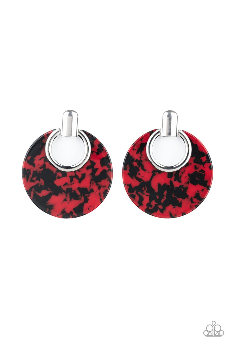 Paparazzi Accessories Metro Zoo Red Earrings