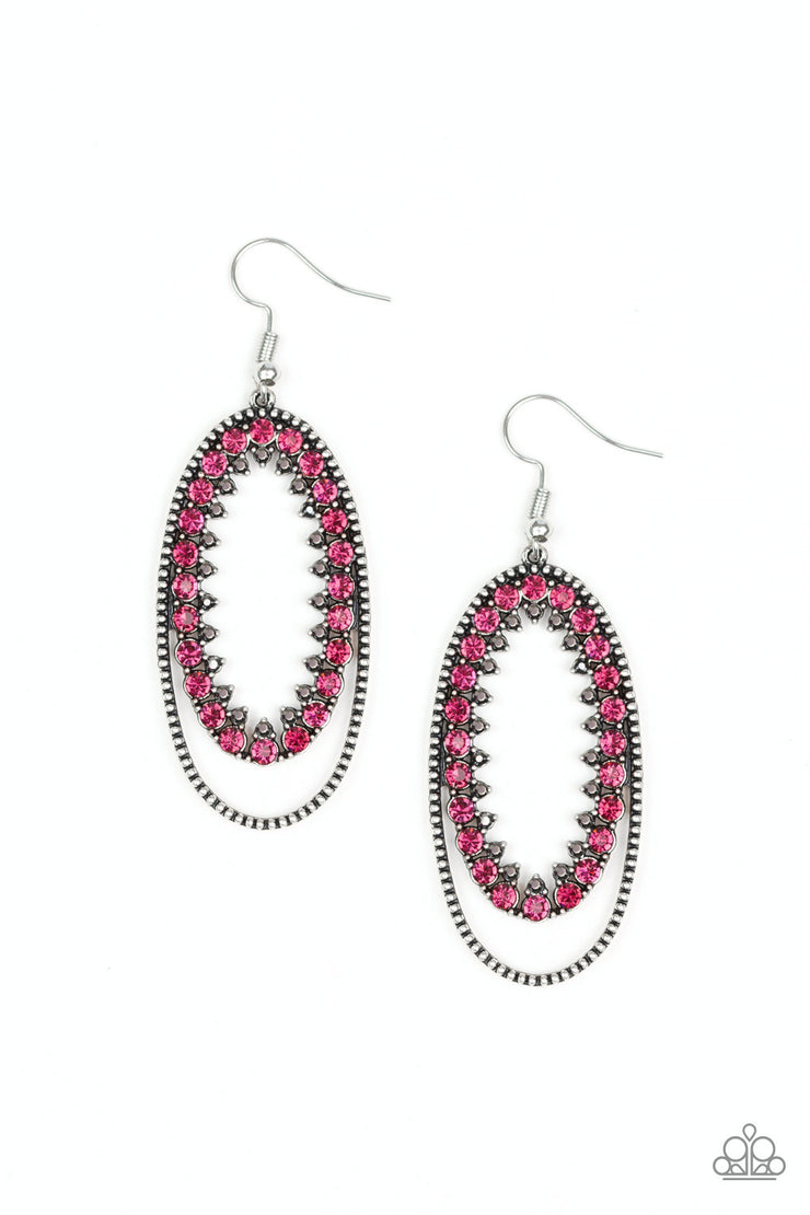 Paparazzi Accessories Marry Into Money - Pink Earrings
