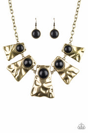 Paparazzi Accessories Cougar Brass Necklace Set