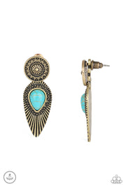 Paparazzi Accessories Fly Into the Sun Brass Post Earrings