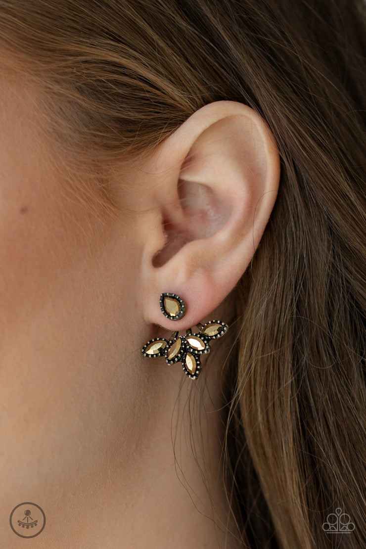 Paparazzi Accessories A Force To BEAM Reckoned With Brass Earrings
