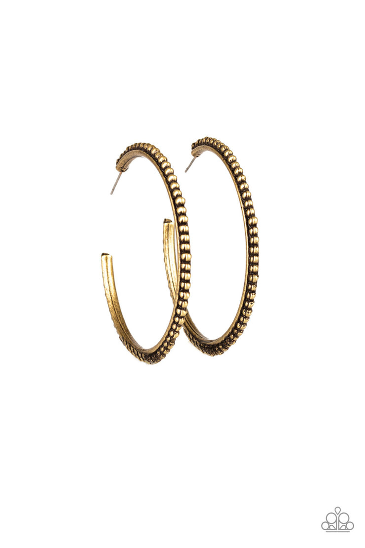Paparazzi Accessories Totally On Trend - Brass Earrings