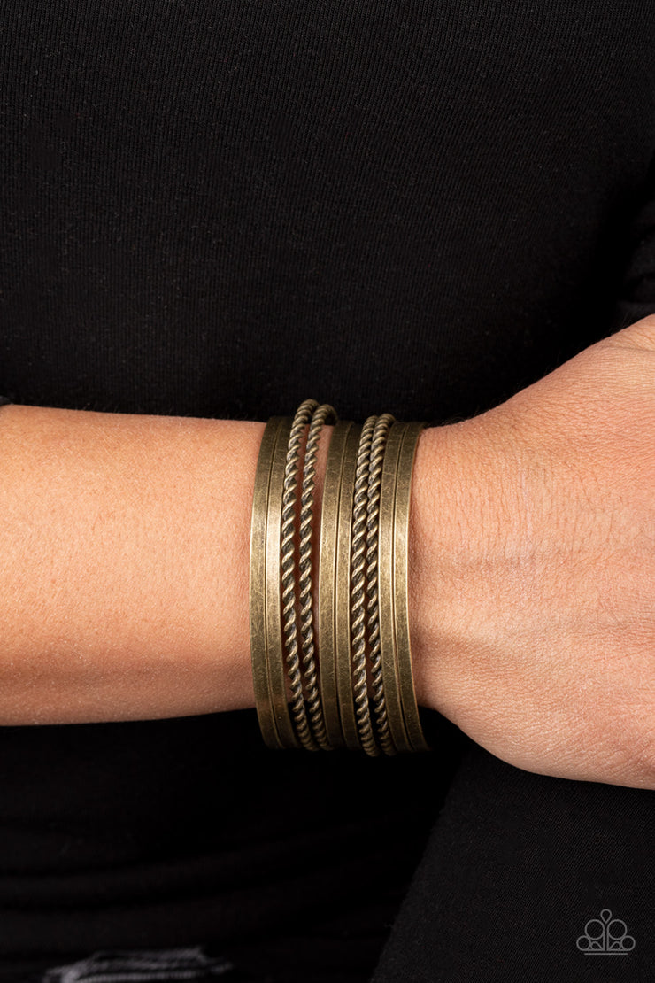 Paparazzi Accessories Perfectly Patterned Brass Bracelet