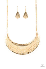 Paparazzi Accessories Large As Life Gold Necklace Set