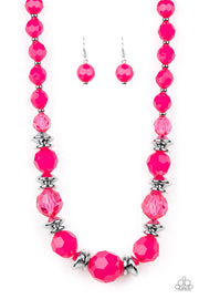Paparazzi Accessories Dine and Dash Pink Necklace Set