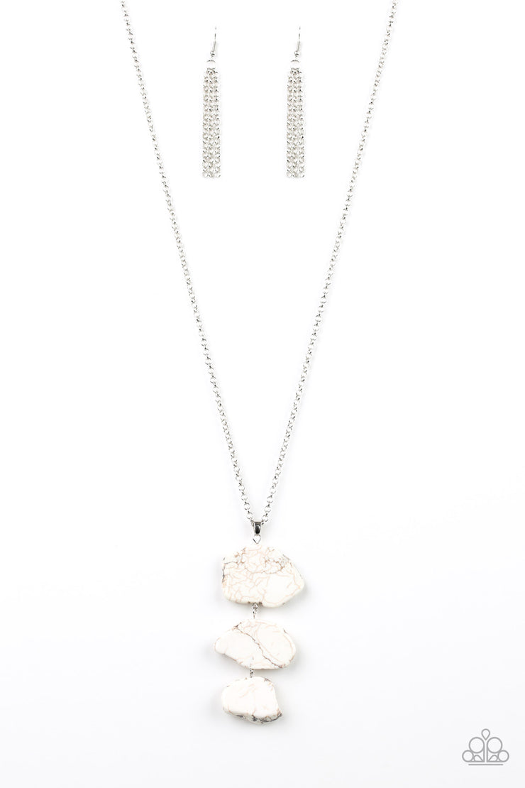 Paparazzi Accessories On The ROAM Again White Necklace Set