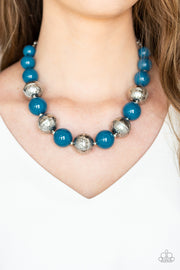 Paparazzi Accessories Floral Fusion - Blue Necklace Set