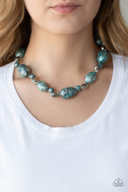 Paparazzi Accessories Gatherer Glamour Blue Necklace Set