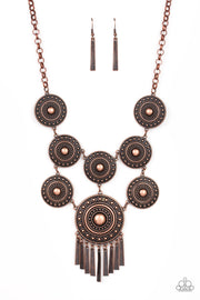 Paparazzi Accessories Modern Medalist - Copper Necklace Set