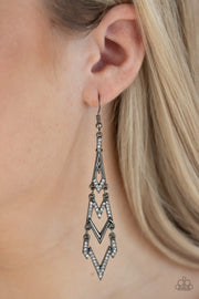 Paparazzi Accessories Electric Shimmer Black Earrings