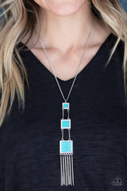 Paparazzi Accessories This Land Is Your Land Blue Necklace Set