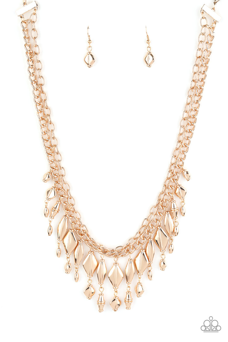 Paparazzi Accessories Trinket Trade Gold Necklace Set