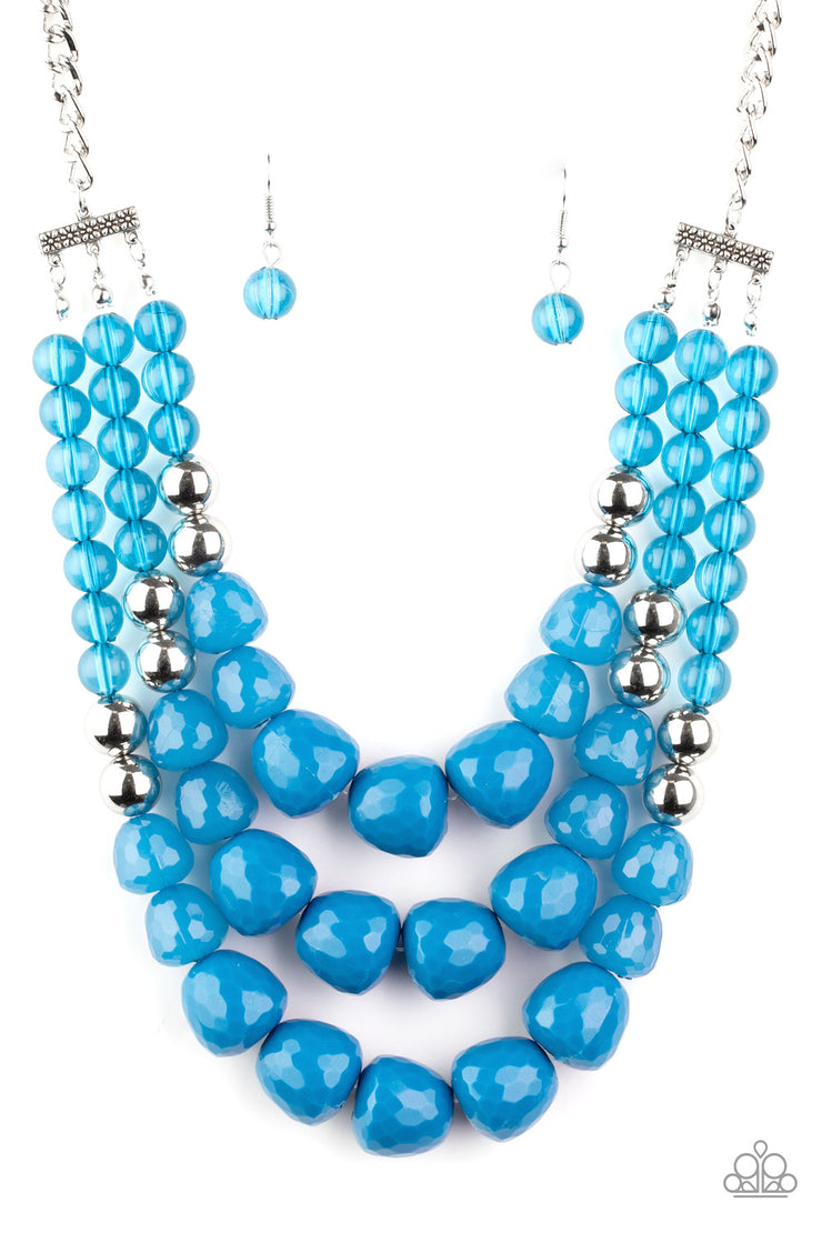 Paparazzi Accessories Forbidden Fruit Blue Necklace Set