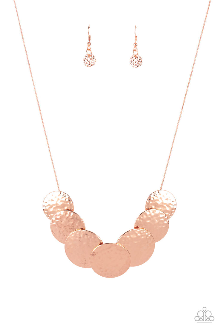 Paparazzi Accessories RADIAL Waves Copper Necklace Set