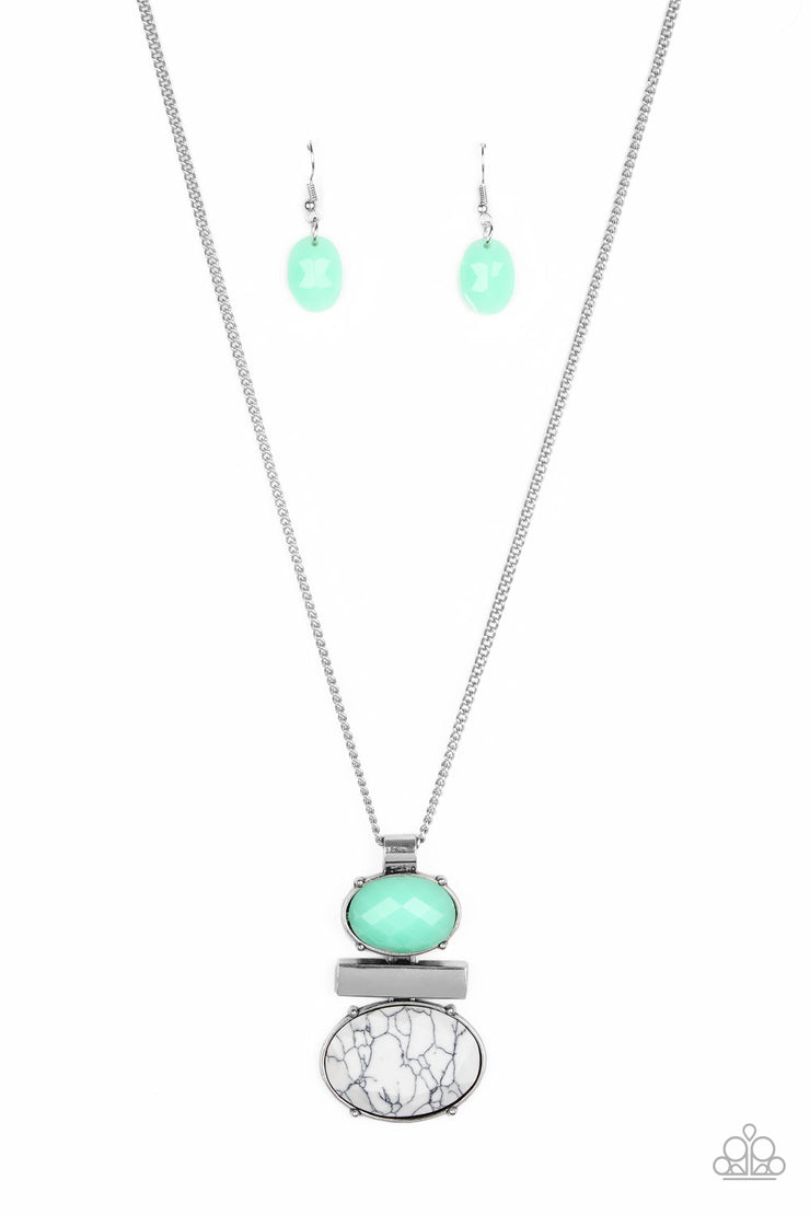 Paparazzi Accessories Finding Balance Green Necklace Set