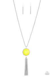 Paparazzi Accessories Prismatically Polygon - Yellow Necklace Set