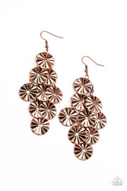 Paparazzi Accessories Star Spangled Shine - Copper Earrings